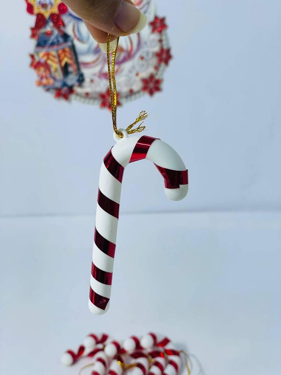 دلايات زينة شجرة كريسماس على شكل عكازات - الصورة 3