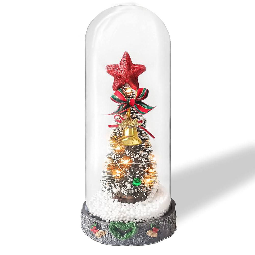 بلورة كريسماس زجاجية مضيئة - 27سم - الصورة 4