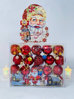 كور تزيين شجرة الكريسماس بأشكال الكور المتنوعة