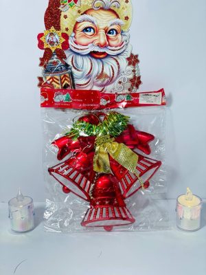 اجراس حمراء لتزيين شجرة الكريسماس