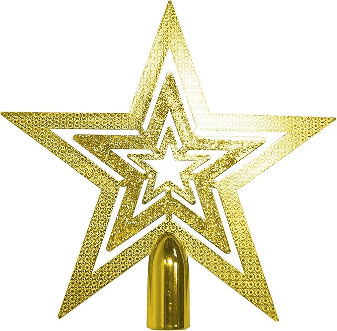 نجمة علوية لتزيين شجرة الكريسماس -15سم