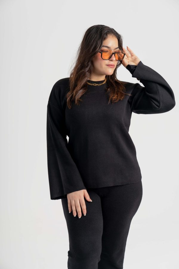 سوت تريكو سوفت سادة عالي الجودة - Black