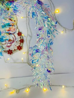 تل زينة للكريسماس ابيض ضي - 2 متر