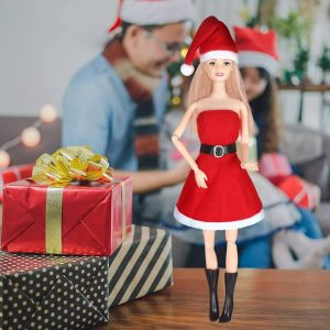 عروسة كريسماس بطاقية بابا نويل