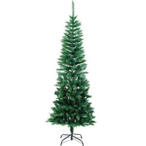 شجرة كريسماس اخضر عادية بقاعدة حديد- 180 سم