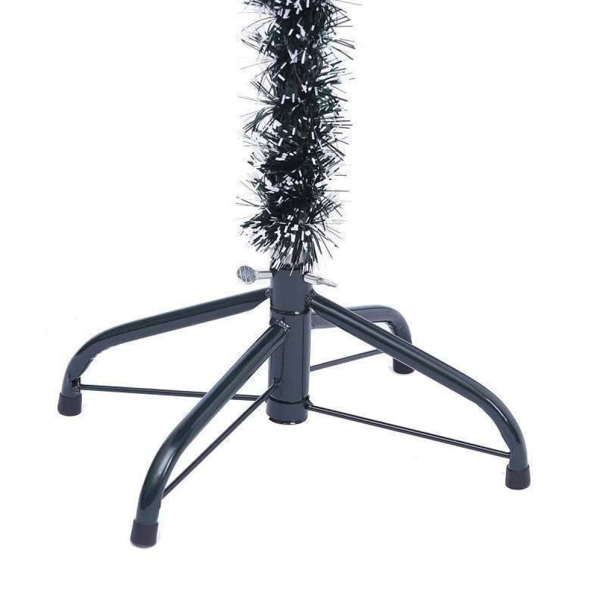 شجرة كريسماس اخضر في ابيض بقاعدة حديد- 180 سم - Image 3