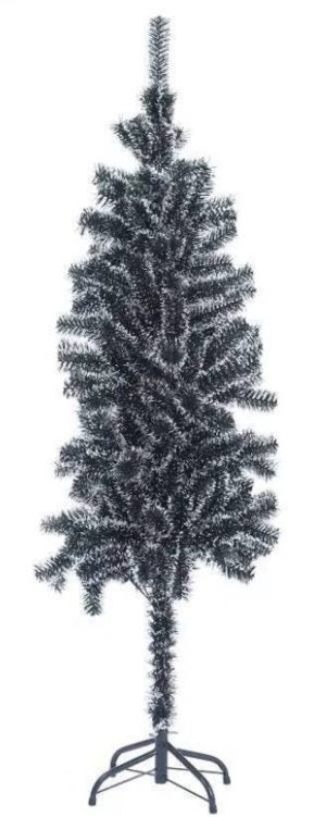 شجرة كريسماس اخضر في ابيض بقاعدة حديد- 180 سم